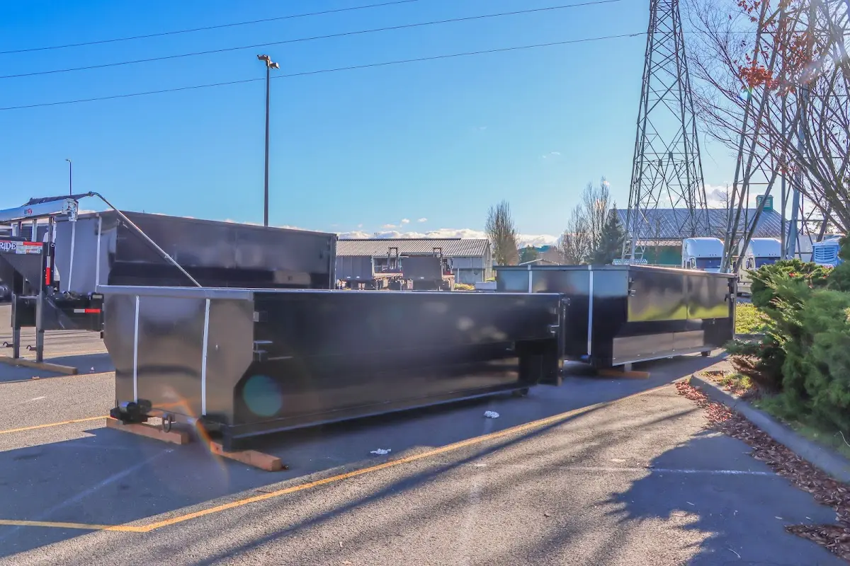 Roll-off dumpster ready for waste disposal at job site for Roofing Dumpster Rental in Alsip